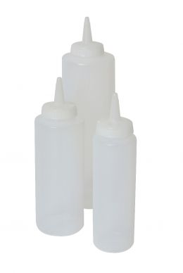 Genware Squeeze Bottle Clear 8oz/23cl - Pack of 6