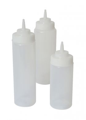 Squeeze Bottle Wide Neck Clear 16oz/47cl - Pack of 6