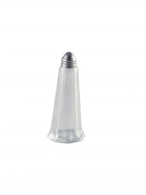 Glass Lighthouse Salt Shaker Silver Top