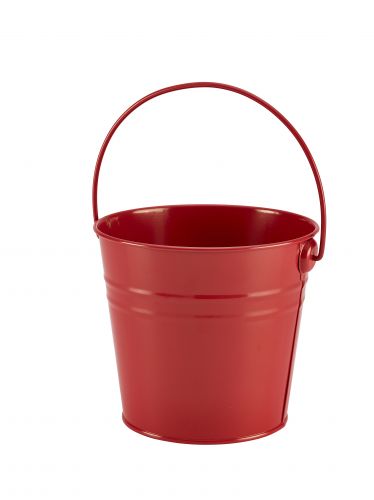 Stainless Steel Serving Bucket 16cm Dia Red