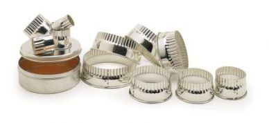 Kitchen Craft Eleven Fluted Cutters With Metal Storage Tin