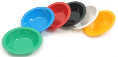 Harfield Polycarbonate Narrow Rim Coloured Bowls 17.3cm (10 Pack)