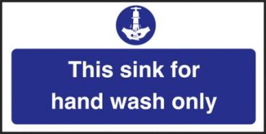 Sink For Hand Wash Only Sign