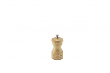 Genware Light Wood Salt Or Pepper Grinder 10cm