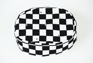 Dennys Black/White Check Skull Cap