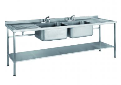 Double Bowl Double Drainer (1800mm x 600mm x 875mm)