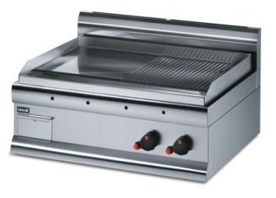 Lincat GS7/R/N Nat Gas Half Ribbed Griddle 750mm Wide 7kw