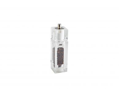 GenWare Clear Square Combi Pepper Grinder/Salt Shaker