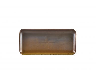 Terra Porcelain Rustic Copper Narrow Rectangular Platter 27 x 12.5cm - Pack of 6
