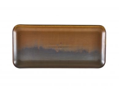 Terra Porcelain Rustic Copper Narrow Rectangular Platter 36 x 16.5cm - Pack of 3