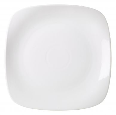 Genware Porcelain Rounded Square Plate 29cm/11.5