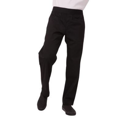 Chef Works Black Recycled Lightweight Chef Trousers