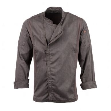 Chef Works Urban Hartford Lightweight Zipper Chefs Jacket Graphite