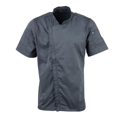 Chef Works Unisex Springfield Lightweight Short Sleeve Zipper Coat Ink Blue