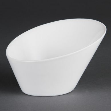 Olympia Whiteware Oval Sloping Bowls 176(W)x203(L)mm (Pack of 3)