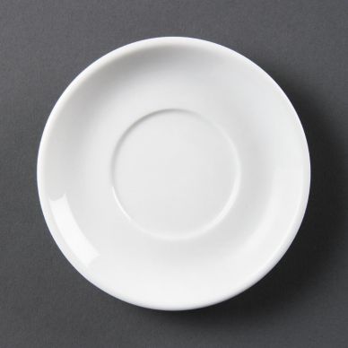 Olympia Whiteware Stacking Espresso Saucers (12 Pack)