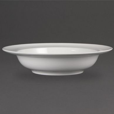 Olympia Whiteware Wide Rim Bowls 228mm 710ml/25oz (4 pack)