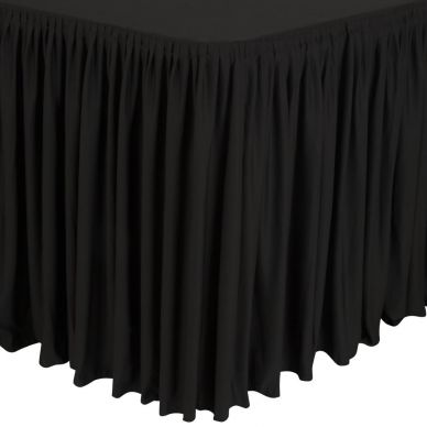 Table Top Black Cover & Skirting - Plisse Style