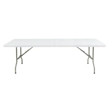 Bolero Rectangular Centre Folding Table White 8ft (Single)