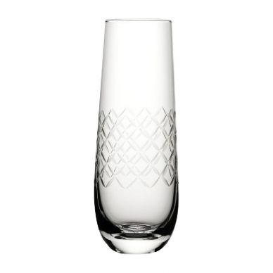 Utopia Raffles Diamond Champagne Glasses 300ml (Pack of 6)