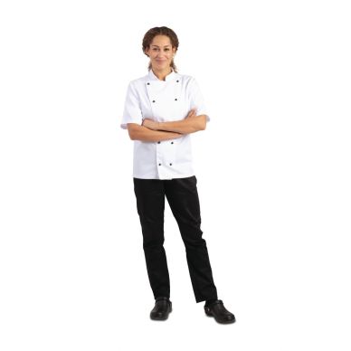 Whites Chicago Unisex Chefs Jacket Short Sleeve White