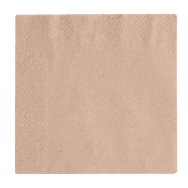 Vegware Recycled Lunch Napkin Kraft 33x33cm 2ply 1/4 Fold (2000 pack)