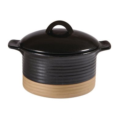 Churchill Black Igneous Cocotte 530ml 20oz (6 Pack)