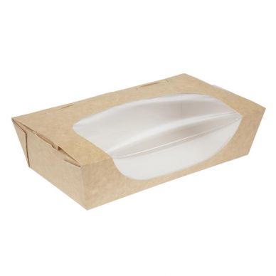 Colpac Recyclable Kraft Tuck-Top Salad Boxes With Window