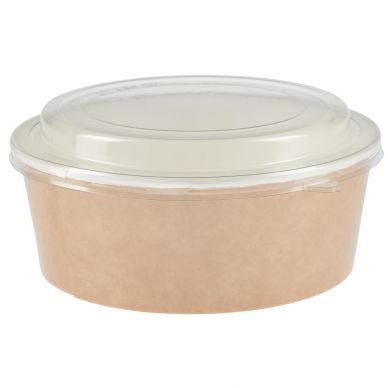 Colpac Recyclable Kraft Salad Pots With Lid (Pack of 150)