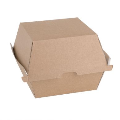 Fiesta Compostable Kraft Burger Boxes