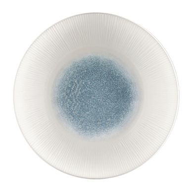 Churchill Bamboo Centre Print Deep Coupe Plates Topaz Blue 255mm (Pack of 12)