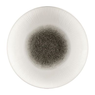 Churchill Bamboo Centre Print Deep Coupe Plates Quartz Black 281mm (Pack of 12)