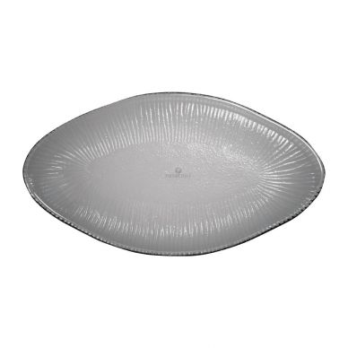 Churchill Bamboo Organic Oval Glass Platter Dusk 295 x 162mm (6 Pack)