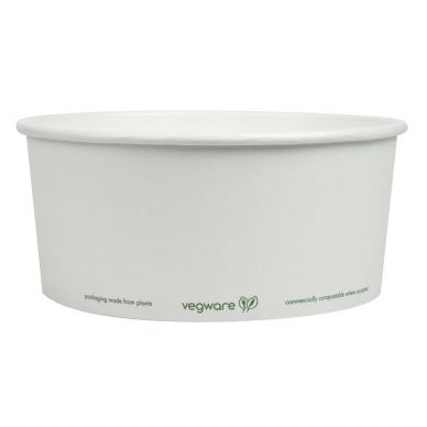 Vegware 185-Series Compostable Bon Appetit Wide PLA-lined Paper Food Bowls