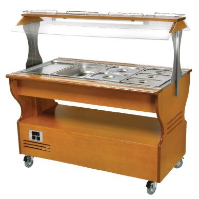 Roller Grill Chilled Salad Bar Light Wood SB40F