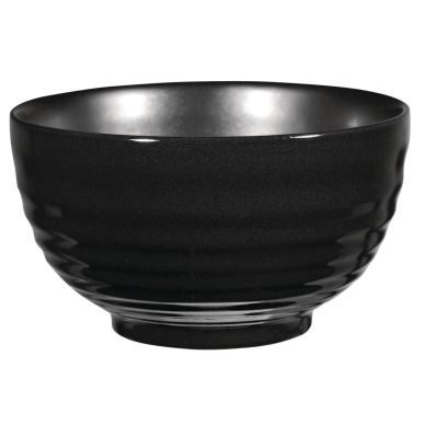 Art de Cuisine Black Glaze Ripple Bowls Small (6 Pack)