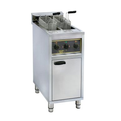 Roller Grill Twin Tank Twin Basket Free Standing Electric Fryer RFE20C