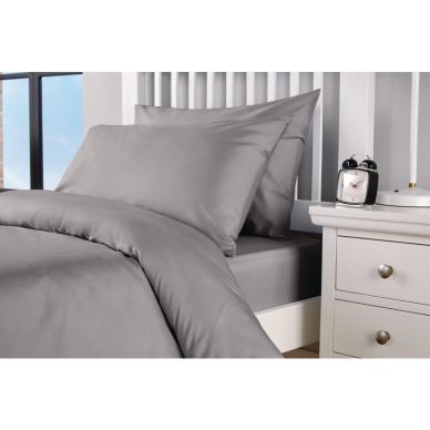 Mitre Essentials Spectrum Housewife Pillowcases Grey (2 pack)