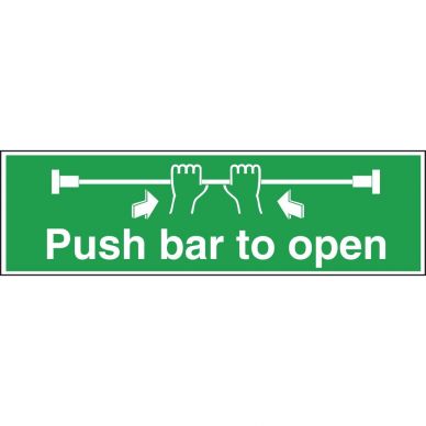 Vogue Push Bar To Open Sign