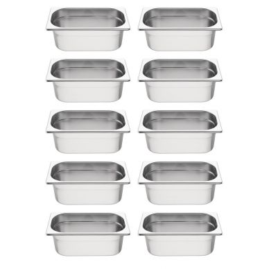 Vogue Stainless Steel Gastronorm Container Kit 1/4