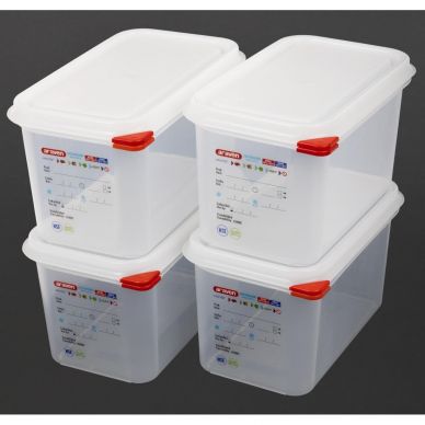 Araven Polypropylene 1/4 Gastronorm Food Containers 4.3Ltr (4 pack)