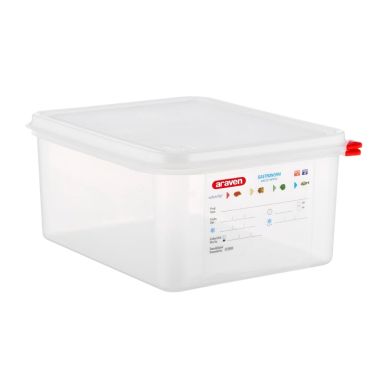 Araven Polypropylene 1/2 Gastronorm Food Container 10Ltr (4 pack)