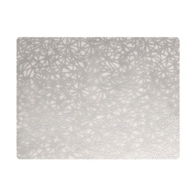 Steelite Modern Twist Silicone Placemat Silver Twine 305x406mm (12 Pack)