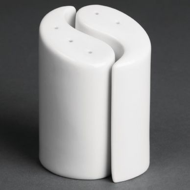 Olympia Whiteware Yin Yang Salt and Pepper Sets 95mm (12 pack)