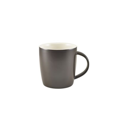 GenWare Porcelain Matt Black Cosy Mug 35cl/ 12.3oz - Pack of 6