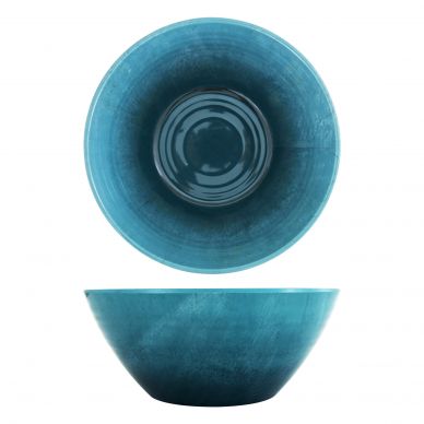 Light Blue Glazed Melamine Casablanca Bowl 24.5 x 10cm