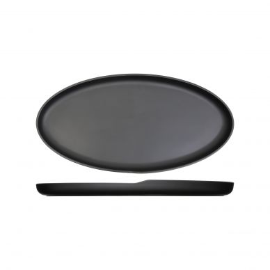 Black Copenhagen Oval Melamine Dish 47.5 x 24cm