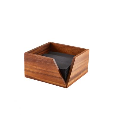 GenWare Acacia Wood Serviette Holder 18.6 x 10cm