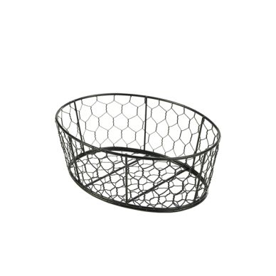 Black Wire Basket 24X18X8.5cm - Pack of 6