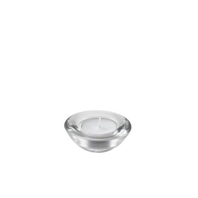 Genware Glass Round Tealight Holder 75mm Dia - Pack of 12